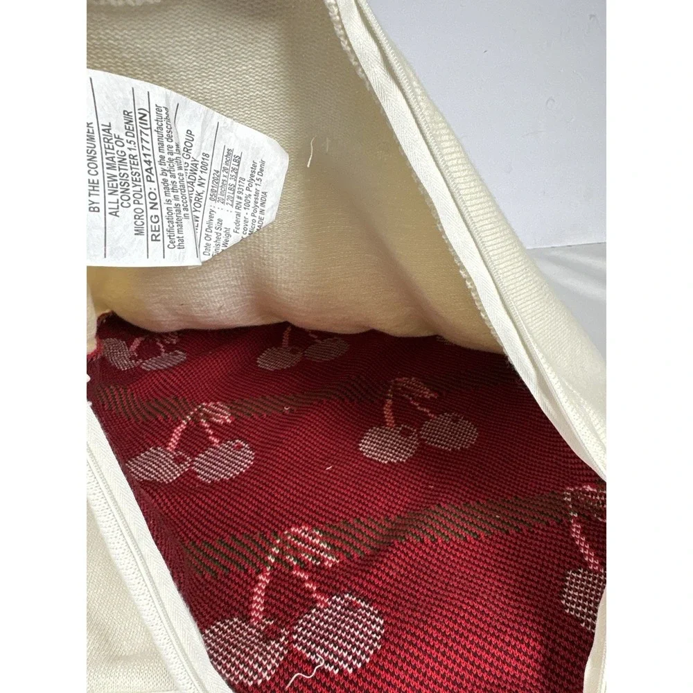 Chelsea & Theodore Home Cherry Knit Pillow Cover 20x20 Decorative Accent (2)